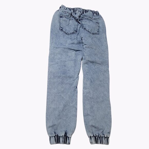 Juny Jogger Jeans Womens Size Small Mid Rise Light Wash Denim Pull On Pants - Picture 3 of 5